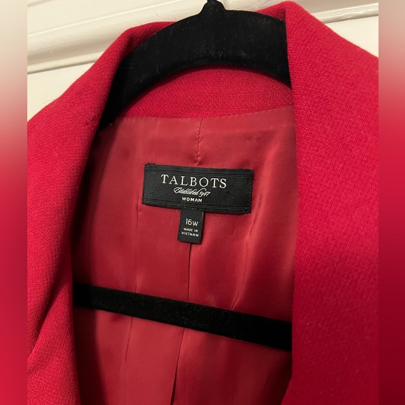 Talbots Woman Red Blazer - 16W - Picture 2 of 6